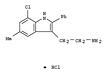 1H-Indole-3-ethanamine,7-chloro-5-methyl-2-phenyl-, hydrochloride (1:1)