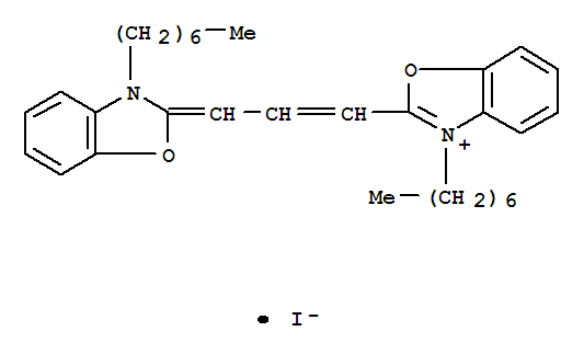 Benzoxazolium,3-heptyl-2-[3-(3-heptyl-2(3H)-benzoxazolylidene)-1-propen-1-yl]-, iodide (1:1)