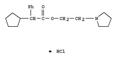 Benzeneaceticacid, a-cyclopentyl-, 2-(1-pyrrolidinyl)ethylester, hydrochloride (1:1) cas  5411-32-5