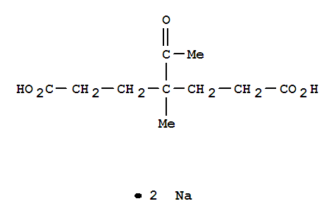 Heptanedioic acid, 4-acetyl-4-methyl-, sodium salt (1:2) cas  5460-06-0