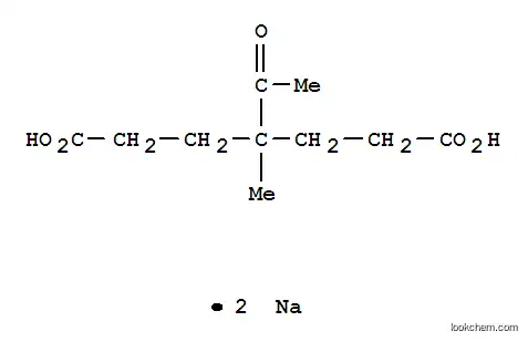 Molecular Structure of 5460-06-0 (Heptanedioic acid, 4-acetyl-4-methyl-, sodium salt (1:2))