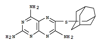56107-50-7,6-(tricyclo[3.3.1.1~3,7~]dec-1-ylsulfanyl)pteridine-2,4,7-triamine,NSC280439