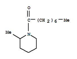 57150-27-3,1-(2-methylpiperidin-1-yl)octan-1-one,Piperidine, 2-methyl-1-(1-oxooctyl)- (9CI); NSC 190994