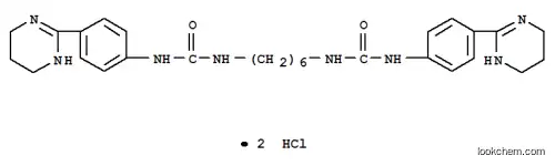 Molecular Structure of 5726-61-4 (Urea,1,1'-hexamethylenebis[3-[p-(1,4,5,6-tetrahydro-2-pyrimidinyl)phenyl]-, dihydrochloride (7CI,8CI))