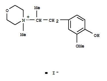Morpholinium,4-[2-(4-hydroxy-3-methoxyphenyl)-1-methylethyl]-4-methyl-, iodide (1:1)