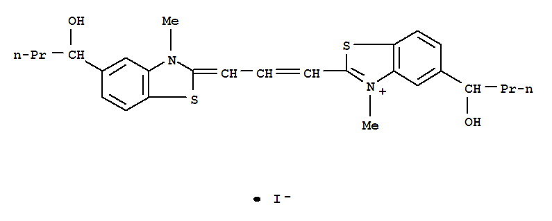 Benzothiazolium,5-(1-hydroxybutyl)-2-[3-[5-(1-hydroxybutyl)-3-methyl-2(3H)-benzothiazolylidene]-1-propen-1-yl]-3-methyl-,iodide (1:1)