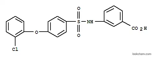 Molecular Structure of 606944-47-2 (3-[4-(2-CHLOROPHENOXY)PHENYLSULFONAMIDO]BENZOIC ACID)