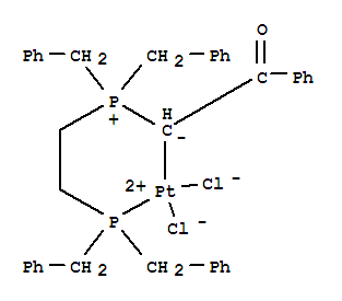 60817-04-1,Platinum,[[2-[bis(phenylmethyl)phosphino]ethyl]bis(phenylmethyl)phosphonium (1-h)-2-oxo-2-phenylethylide-PP]dichloro-,(SP-4-3)- (9CI),Phosphonium, [2-[bis(phenylmethyl)phosphino]ethyl]bis(phenylmethyl)-,2-oxo-2-phenylethylide, platinum complex; NSC 294923