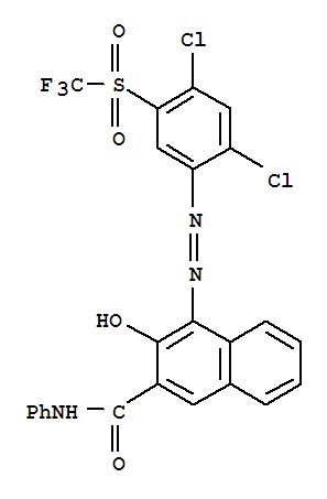 2-Naphthalenecarboxamide,4-[2-[2,4-dichloro-5-[(trifluoromethyl)sulfonyl]phenyl]diazenyl]-3-hydroxy-N-phenyl-