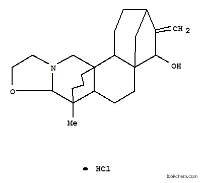 Molecular Structure of 6128-29-6 ((3R,5R,7aS,8S,8aR,13bS)-8-methyl-4-methylidenedodecahydro-6H-3,5a-methano-8,13a-propanocyclohepta[h][1,3]oxazolo[3,2-b]isoquinolin-5(13H)-ol hydrochloride (1:1))