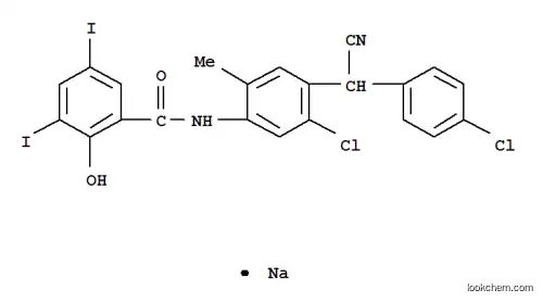 Molecular Structure of 61438-64-0 (Closantel sodium)