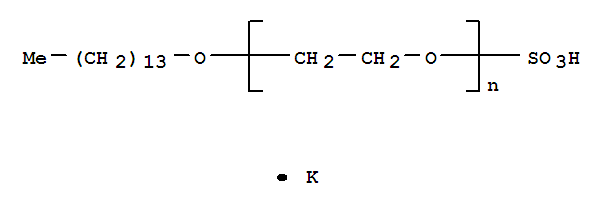Poly(oxy-1,2-ethanediyl),a-sulfo-w-(tetradecyloxy)-, potassium salt (1:1)