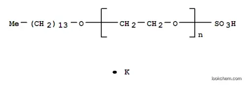 Molecular Structure of 61792-61-8 (Poly(oxy-1,2-ethanediyl),a-sulfo-w-(tetradecyloxy)-, potassium salt (1:1))