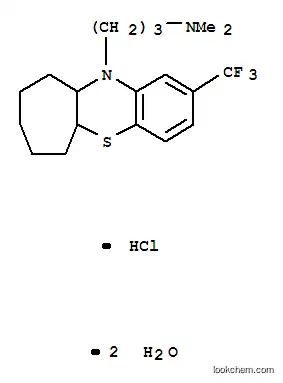 Molecular Structure of 63917-55-5 (N,N-dimethyl-3-[2-(trifluoromethyl)-6,7,8,9,10,10a-hexahydrobenzo[b]cyclohepta[e][1,4]thiazin-11(5aH)-yl]propan-1-amine hydrochloride dihydrate)
