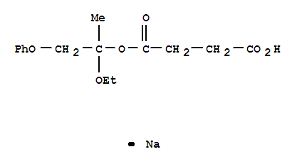 63979-79-3,sodium 4-[(1-ethoxy-3-phenoxypropan-2-yl)oxy]-4-oxobutanoate,Butanedioicacid, mono(1-ethoxy-1-methyl-2-phenoxyethyl) ester, sodium salt (9CI)