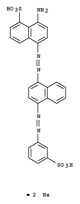 1-Naphthalenesulfonicacid, 8-amino-5-[2-[4-[2-(3-sulfophenyl)diazenyl]-1-naphthalenyl]diazenyl]-,sodium salt (1:2)