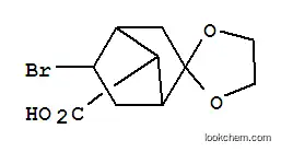 Molecular Structure of 65877-98-7 (EXO-2-BROMO-5,5-ETHYLENEDIOXYBICYCLO[2.2.1]HEPTANE-SYN-7-CARBOXYLIC ACID)