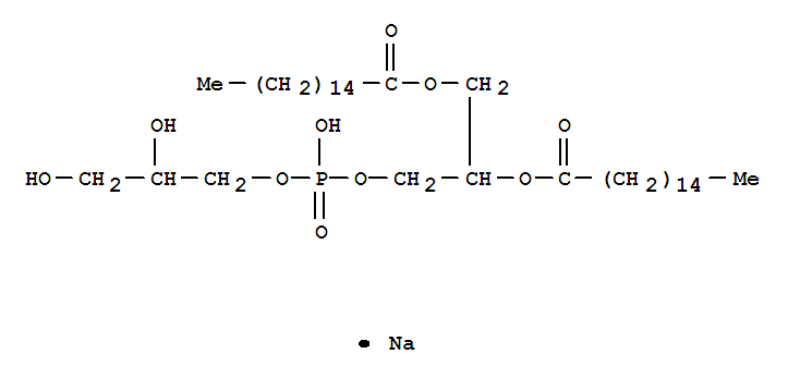Hexadecanoicacid,1,1'-[1-[[[(2,3-dihydroxypropoxy)hydroxyphosphinyl]oxy]methyl]-1,2-ethanediyl]ester, sodium salt (1:1)