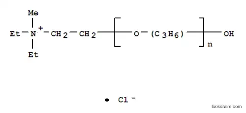 Molecular Structure of 68132-96-7 (Polyoxy(methyl-1,2-ethanediyl), .alpha.-2-(diethylmethylammonio)ethyl-.omega.-hydroxy-, chloride)