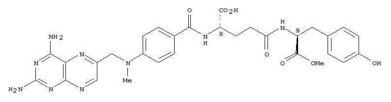 68556-89-8,1-methyl N-[N-[4-[[(2,4-diaminopteridin-6-yl)methyl]methylamino]benzoyl]-L-gamma-glutamyl]-L-tyrosinate,