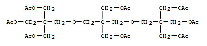 68683-33-0,2,2-Bis[[3-(acetyloxy)-2,2-bis[(acetyloxy)methyl]propoxy]methyl]-1,3-propanediol diacetate,1,3-Propanediol,2,2-bis[[3-(acetyloxy)-2,2-bis[(acetyloxy)methyl]propoxy]methyl]-, diacetate(9CI); Tripentaerythritol, octaacetate (7CI)