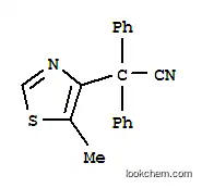 Molecular Structure of 6974-52-3 (2-(5-methyl-1,3-thiazol-4-yl)-2,2-diphenyl-acetonitrile)