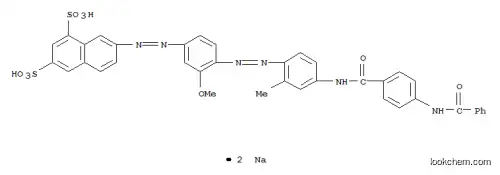 7-[(E)-{4-[(E)-(4-{[4-(benzoylamino)benzoyl]amino}-2-methylphenyl)diazenyl]-3-methoxyphenyl}diazenyl]naphthalene-1,3-disulfonic acid