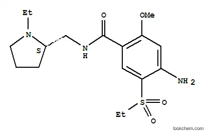 Molecular Structure of 71675-92-8 (Benzamide,4-amino-N-[[(2S)-1-ethyl-2-pyrrolidinyl]methyl]-5-(ethylsulfonyl)-2-methoxy-)