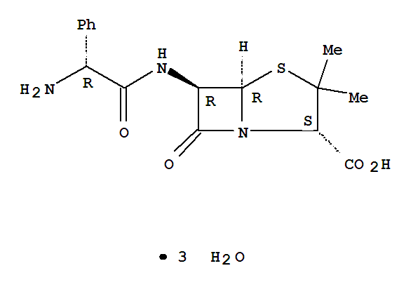 Molecular Structure of 7177-48-2 (Ampicillin)