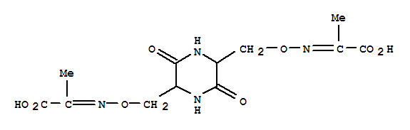 7223-94-1,Pyruvic acid, 2,2'-[O,O'-[(3,6-dioxo-2,5-piperazinediyl)dimethylene]dioxime] (8CI),