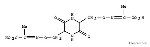 Pyruvic acid, 2,2'-[O,O'-[(3,6-dioxo-2,5-piperazinediyl)dimethylene]dioxime] (8CI)
