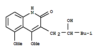 2(1H)-Quinolinone, 3-(2-hydroxy-4-methylpentyl)-4,5-dimethoxy-