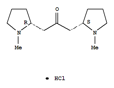 2-Propanone,1-[(2R)-1-methyl-2-pyrrolidinyl]-3-[(2S)-1-methyl-2-pyrrolidinyl]-,monohydrochloride, rel- (9CI)