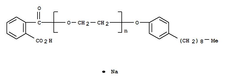 72391-15-2,Poly(oxy-1,2-ethanediyl),a-(2-carboxybenzoyl)-w-(4-nonylphenoxy)-, sodium salt (1:1),Poly(oxy-1,2-ethanediyl),a-(2-carboxybenzoyl)-w-(4-nonylphenoxy)-, sodium salt (9CI)