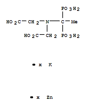 Glycine,N-(carboxymethyl)-N-(1,1-diphosphonoethyl)-, potassium zinc salt (1: : )