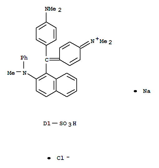 Methanaminium,N-[4-[[4-(dimethylamino)phenyl][2-(methylphenylamino)-1-naphthalenyl]methylene]-2,5-cyclohexadien-1-ylidene]-N-methyl-,monosulfo deriv., chloride, sodium salt (1:1:1)