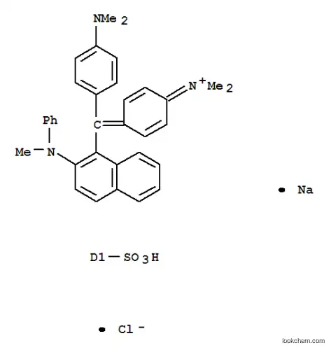 Molecular Structure of 73507-59-2 (Methanaminium,N-[4-[[4-(dimethylamino)phenyl][2-(methylphenylamino)-1-naphthalenyl]methylene]-2,5-cyclohexadien-1-ylidene]-N-methyl-,monosulfo deriv., chloride, sodium salt (1:1:1))