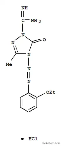 Molecular Structure of 73612-27-8 (1H-1,2,4-Triazole-1-carboximidamide,4-[2-(2-ethoxyphenyl)diazenyl]-4,5-dihydro-3-methyl-5-oxo-, hydrochloride (1:1))