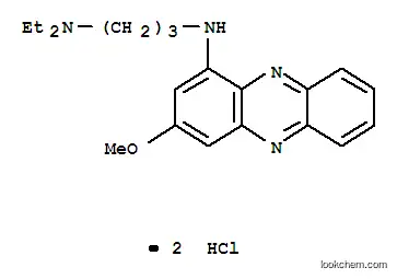 Molecular Structure of 7403-49-8 (1,3-Propanediamine,N1,N1-diethyl-N3-(3-methoxy-1-phenazinyl)-, hydrochloride (1:2))