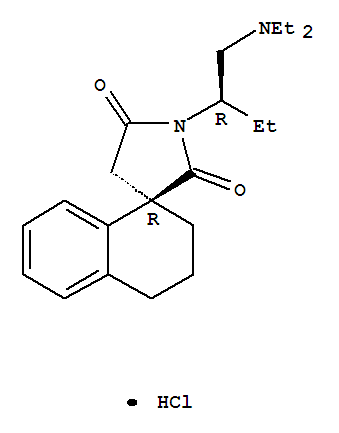 Spiro[naphthalene-1(2H),3'-pyrrolidine]-2',5'-dione,1'-[(1R)-1-[(diethylamino)methyl]propyl]-3,4-dihydro-, hydrochloride (1:1),(1R)-rel-