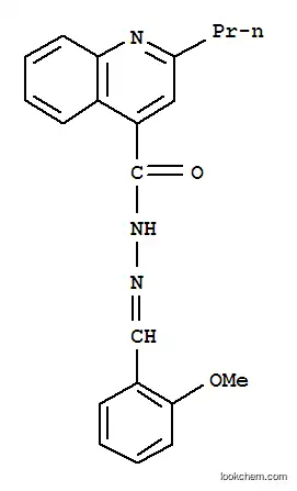 Molecular Structure of 7466-65-1 (4-Quinolinecarboxylicacid, 2-propyl-, 2-[(2-methoxyphenyl)methylene]hydrazide)