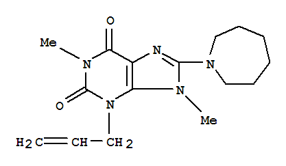 1H-Purine-2,6-dione,8-(hexahydro-1H-azepin-1-yl)-3,9-dihydro-1,9-dimethyl-3-(2-propen-1-yl)- cas  7468-16-8