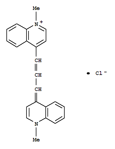 7470-82-8,(4E)-1-methyl-4-[(2E)-3-(1-methyl-1,8a-dihydroquinolin-4-yl)prop-2-en-1-ylidene]-1,4-dihydroquinoline,Quinolinium,1-methyl-4-[3-(1-methyl-4(1H)-quinolinylidene)-1-propenyl]-, chloride (9CI)