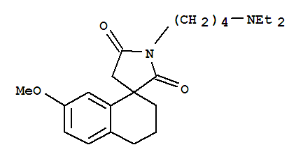 75542-23-3,Spiro[naphthalene-1(2H),3'-pyrrolidine]-2',5'-dione,1'-[4-(diethylamino)butyl]-3,4-dihydro-7-methoxy-,