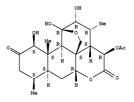 Picrasane-2,16-dione,15-(acetyloxy)-11,20-epoxy-1,11,12-trihydroxy-, (1b,4b,11b,12a,15b)- (9CI)