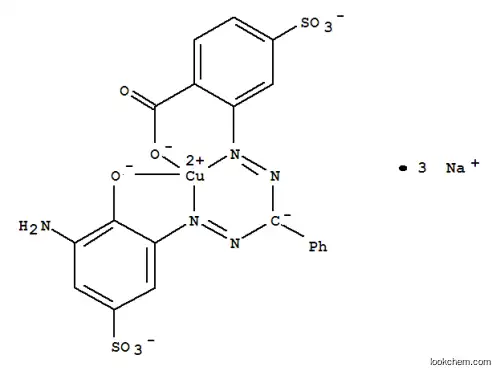 Molecular Structure of 77743-24-9 (Cuprate(3-),[2-[[[[3-amino-2-(hydroxy-kO)-5-sulfophenyl]azo-kN2]phenylmethyl]azo-kN1]-4-sulfobenzoato(5-)-kO]-,trisodium (9CI))
