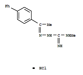 Hydrazinecarboximidamide,2-(1-[1,1'-biphenyl]-4-ylethylidene)-N-methyl-, hydrochloride (1:1) cas  77919-83-6