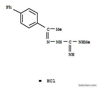 Molecular Structure of 77919-83-6 (Hydrazinecarboximidamide,2-(1-[1,1'-biphenyl]-4-ylethylidene)-N-methyl-, hydrochloride (1:1))