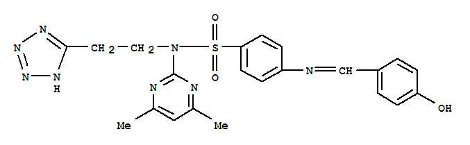 Benzenesulfonamide,N-(4,6-dimethyl-2-pyrimidinyl)-4-[[(4-hydroxyphenyl)methylene]amino]-N-[2-(2H-tetrazol-5-yl)ethyl]-