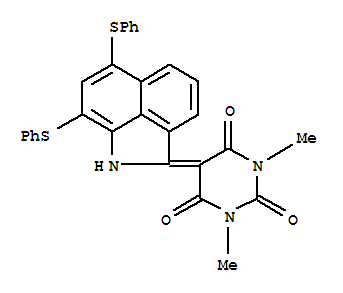 2,4,6(1H,3H,5H)-Pyrimidinetrione,5-[6,8-bis(phenylthio)benz[cd]indol-2(1H)-ylidene]-1,3-dimethyl-
